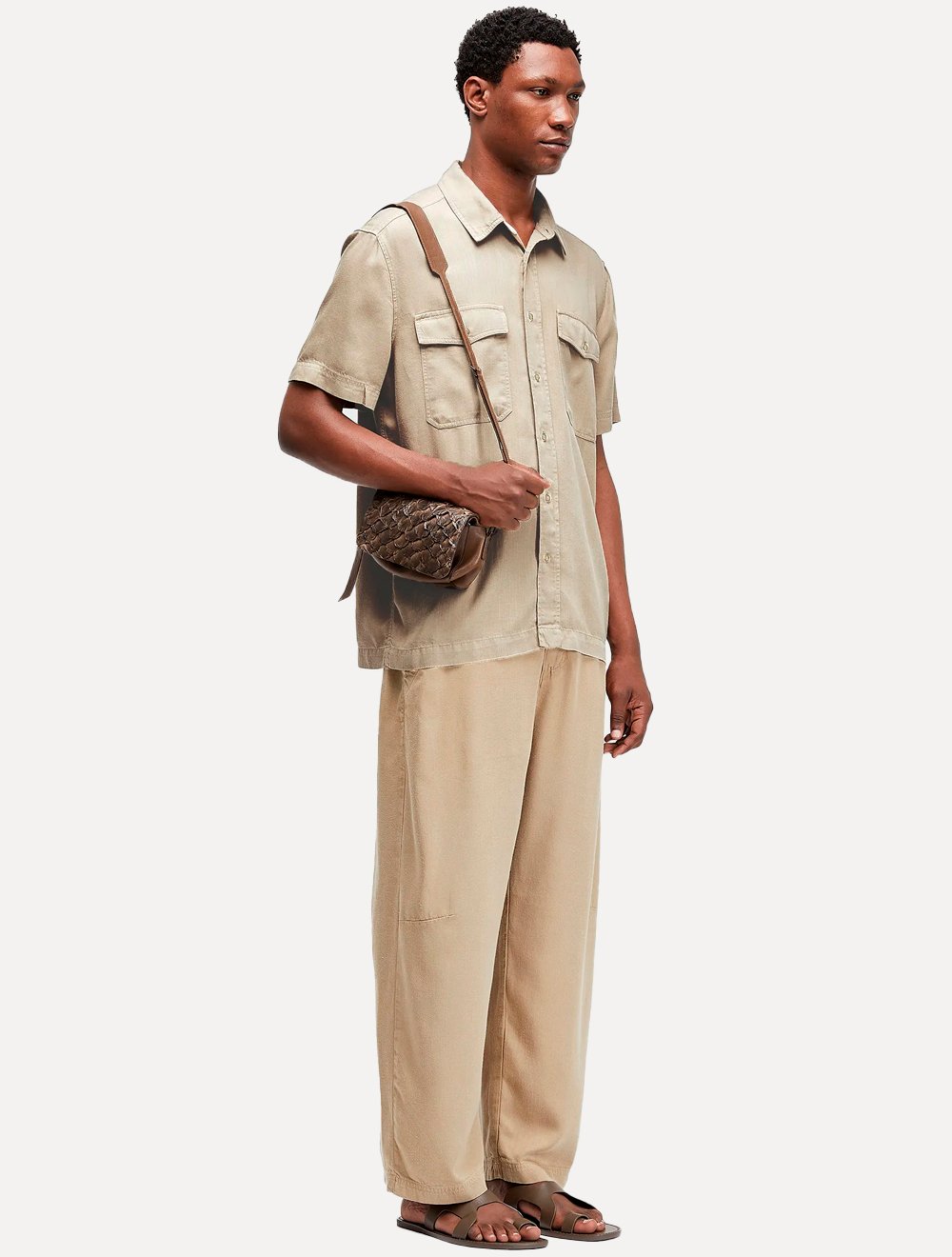 Camisa Osklen Masculina Used Utility Cáqui 