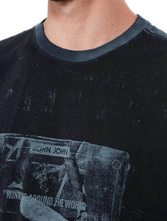 Camiseta John John Masculina RX Stoned Print Azul Indigo