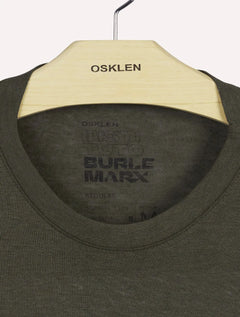 Camiseta Osklen Masculina Regular Instituto Burle Marx Verde Escuro