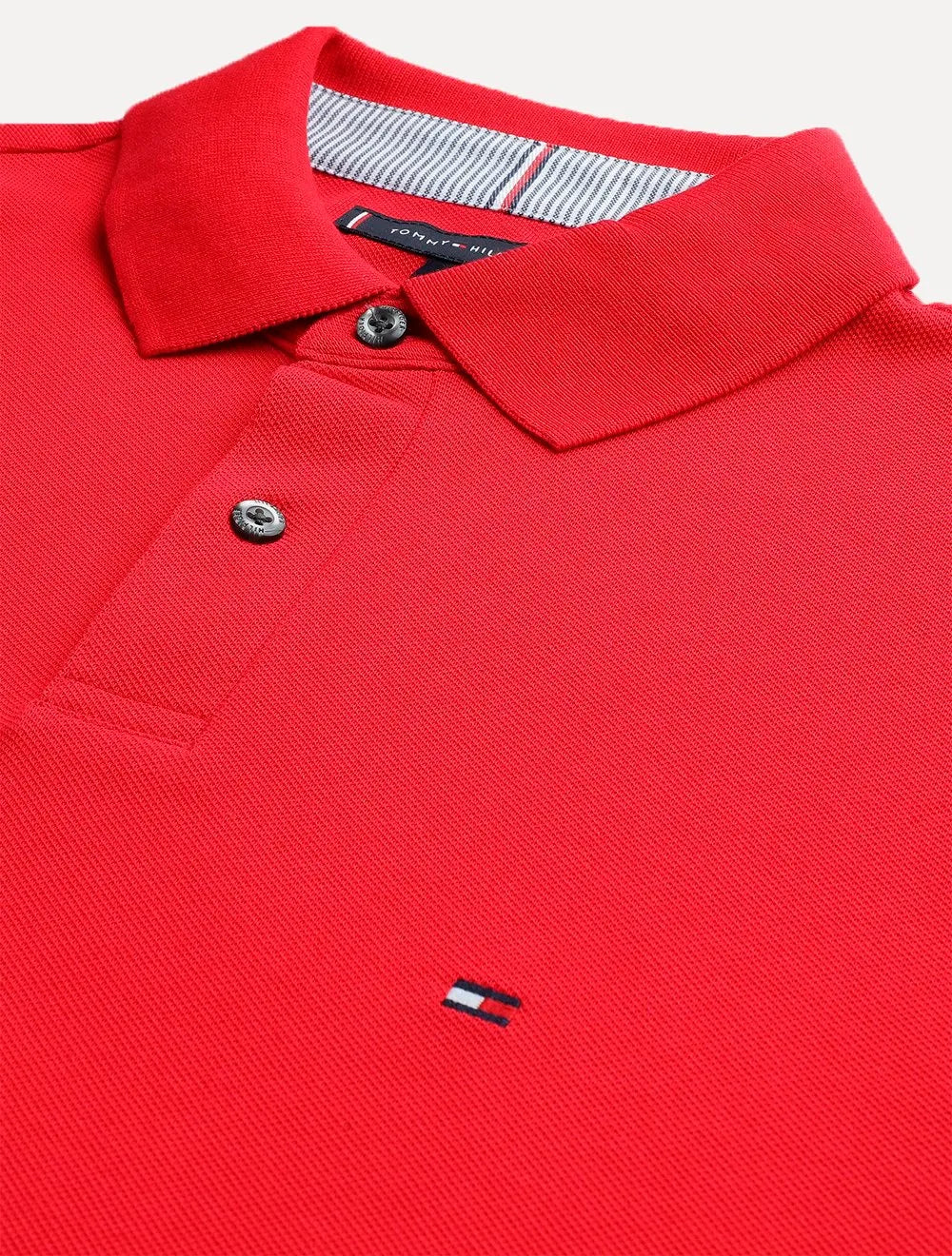Polo Tommy Hilfiger Masculina Regular Piquet 1985 Vermelha