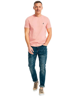 Camiseta Nautica Masculina Dark Icon Rosa Claro