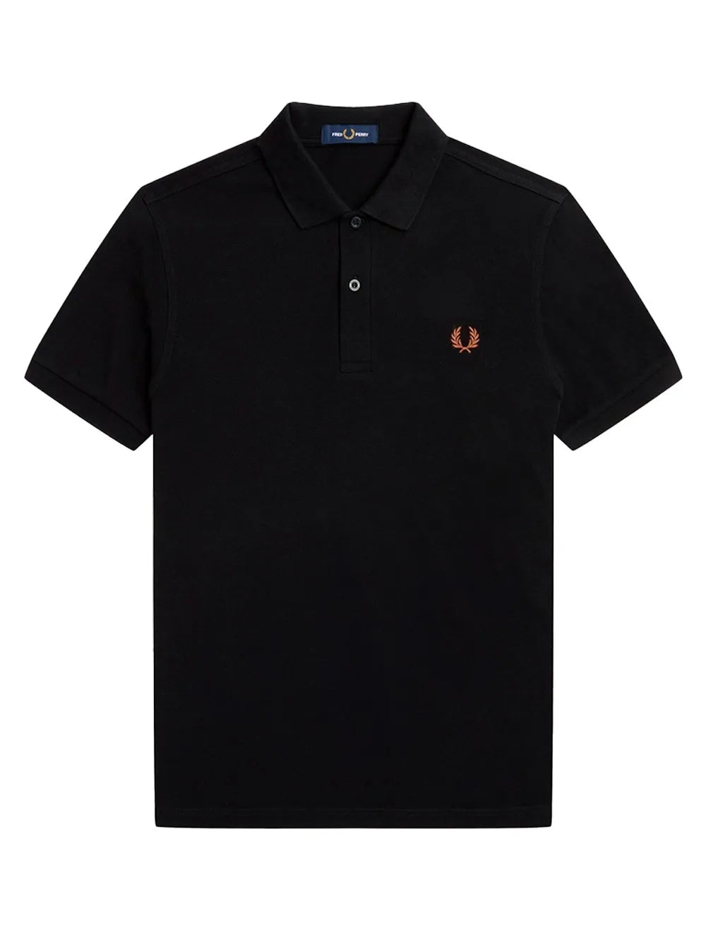 Polo Fred Perry Masculina Regular Piquet Plain Brown Logo Preta