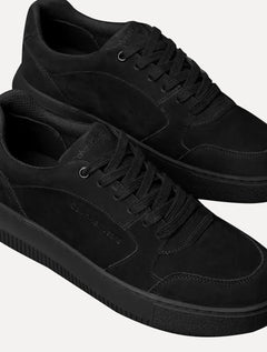 Tênis Calvin Klein Masculino Couro Chunky Unicolor Preto