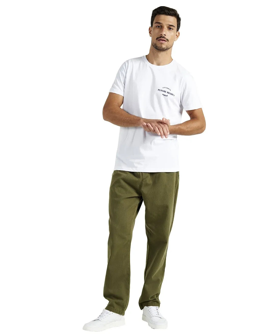 Camiseta Colcci Masculina Slim Future Ready Branca