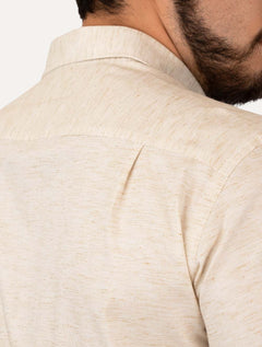 Camisa Dudalina Masculina Comfort Superfine Cotton Areia Mescla