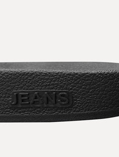 Chinelo Tommy Jeans Slide Essential Jeans Flag Pool Preto