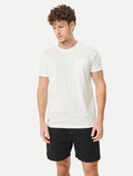 Camiseta King & Joe Masculina Slim Eco Crewneck Pocket Off-White