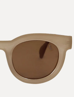 Óculos Reserva de Sol Masculino Round Cáqui Claro