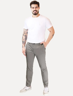 Calça Armani Exchange Masculina Social Stretch Chino Cinza