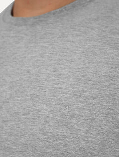 Camiseta Aramis Masculina Basic Lisa Mono Logo Cinza Mescla