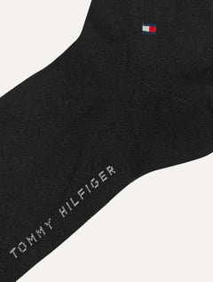 Meia Tommy Hilfiger TH Men Quarter Preta Kit 2 Pares
