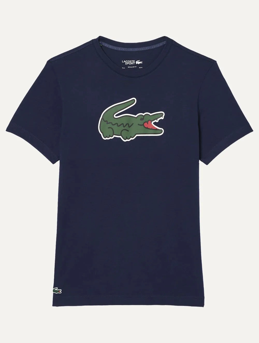 Camiseta Lacoste Masculina Regular Sport Dry Print Croco Azul Marinho