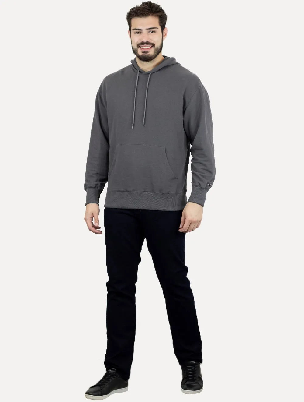 Moletom Tommy Jeans Masculino Regular Hoodie Icon Wrist Grafite