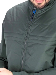 Jaqueta Aramis Masculina Nylon e Malha Bomber Liquid Repeller Verde Militar