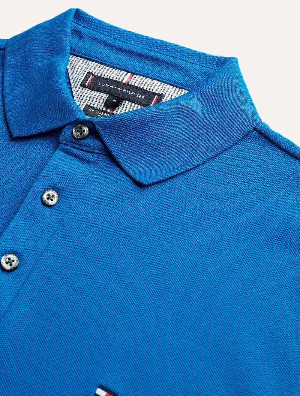 Polo Tommy Hilfiger Masculina Slim Piquet 1985 Vibrant Azul Royal