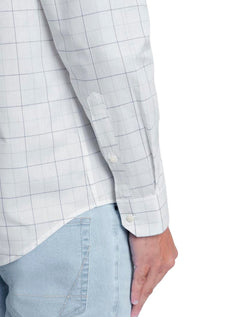 Camisa Aramis Masculina Regular Tricoline Large Xadrez Off-White