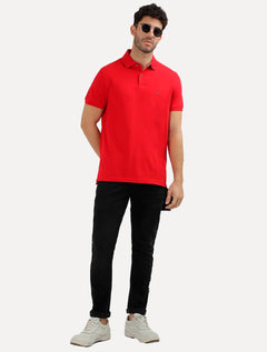 Polo Tommy Hilfiger Masculina Regular Piquet 1985 Vermelha