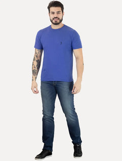 Camiseta Aleatory Masculina Navy Icon Eletric Azul Índigo