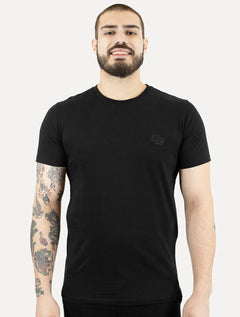 Camiseta Colcci Masculina Slim Crewneck Texture Logo Preto