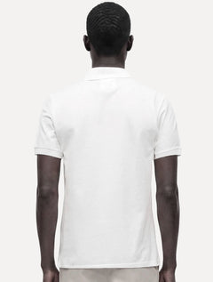 Polo Emporio Armani Masculina Piquet Essential Micro Águia Branca