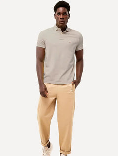Polo Tommy Hilfiger Masculina Regular Piquet 1985 Areia