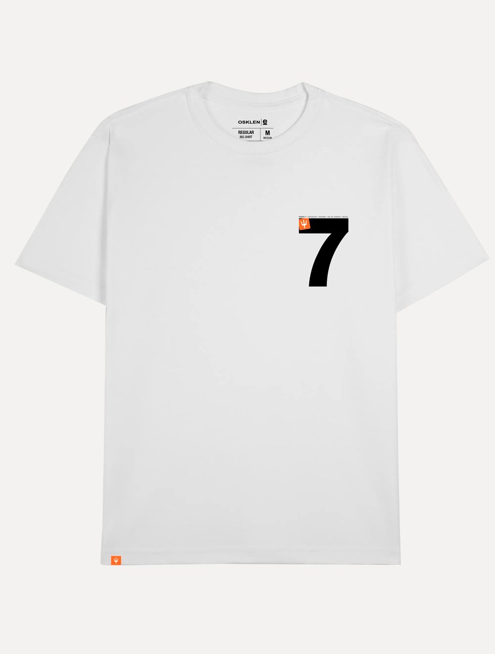 Camiseta Osklen Masculina Regular Malhão 7 Arpoador Branca