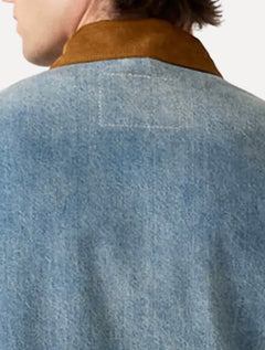 Jaqueta Levis Jeans Masculina Jacket Mechanics Full-zip Azul Clara