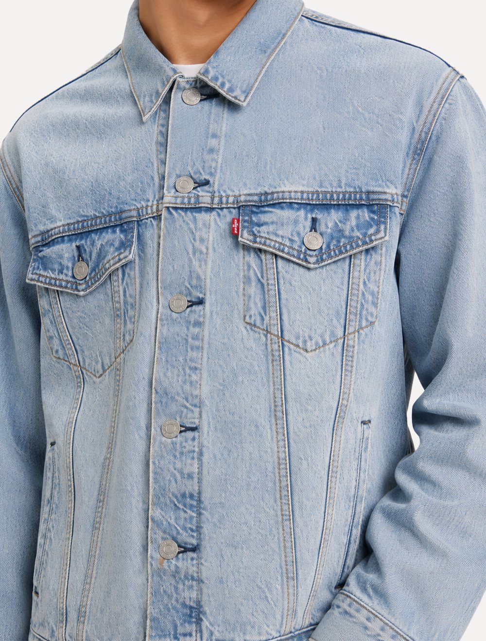 Jaqueta Levis Jeans Masculina Trucker Relaxed Azul Claro