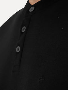 Camiseta Aramis Masculina Regular Gola Portuguesa Preta