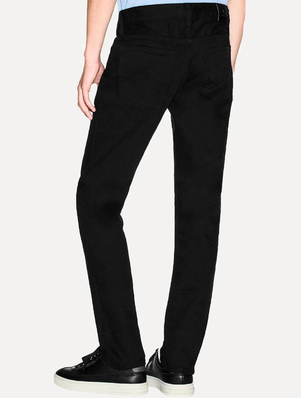 Calça Jeans Armani Exchange Masculina J14 Fleece Slim 5 Pockets Preta