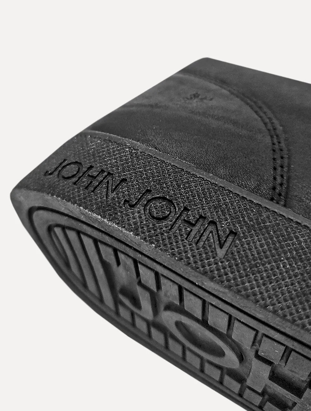 Tênis John John Masculino Couro New Slim Elastico All Black Preto
