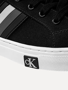 Tênis Calvin Klein Jeans Masculino Lona Rubber Preto