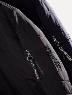 Jaqueta Calvin Klein Bomber CK Zip Preta
