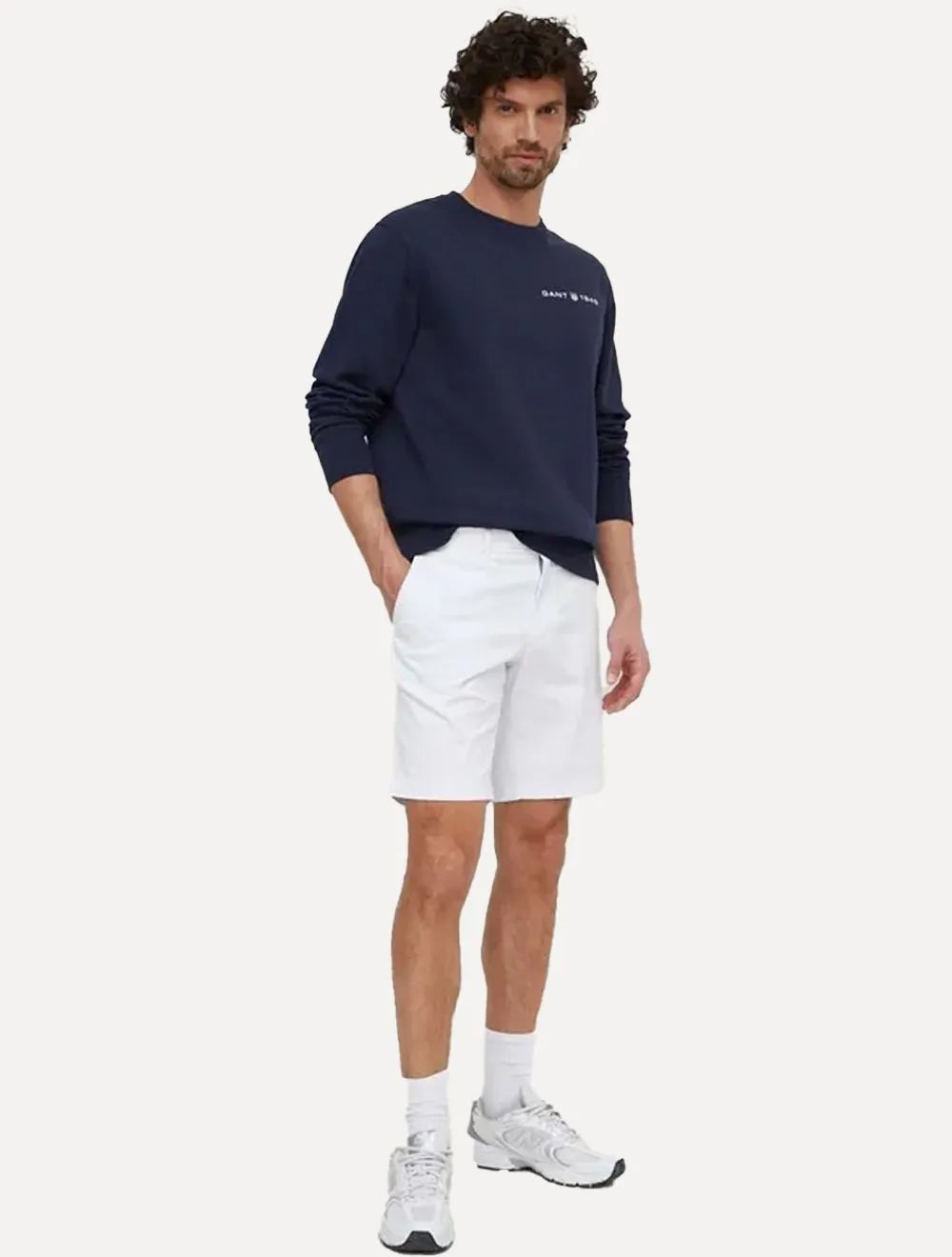Bermuda Tommy Hilfiger Masculina de Sarja Stretch Branca