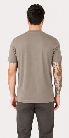 Camiseta Armani Exchange Masculina Regular Fit Pocket AX Logo Cáqui