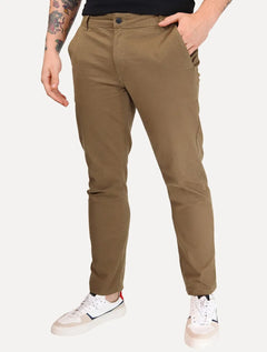Calça Aramis Masculina Chino Slim Maquinetada Marrom