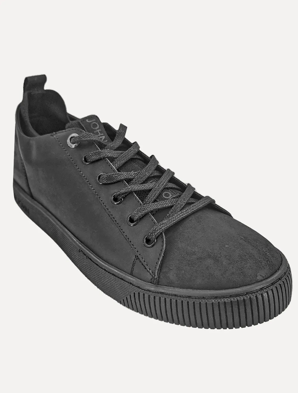 Tênis John John Masculino Couro New Slim Elastico All Black Preto
