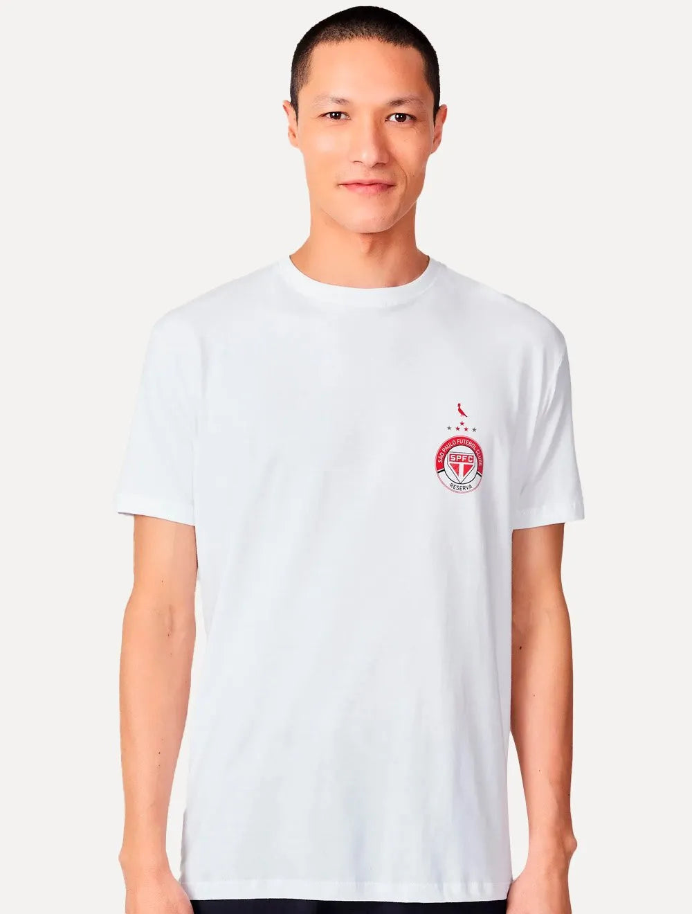 Camiseta Reserva Masculina São Paulo FC Mini Chest Branca