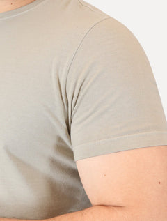 Camiseta Guess Masculina Rubber Est.1981 Stoned Cáqui Claro