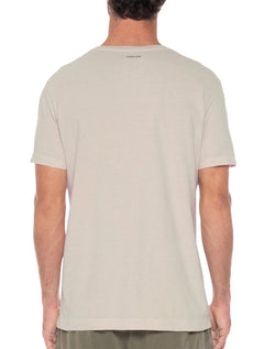 Camiseta Osklen Masculina Slim Stone Concha Areia