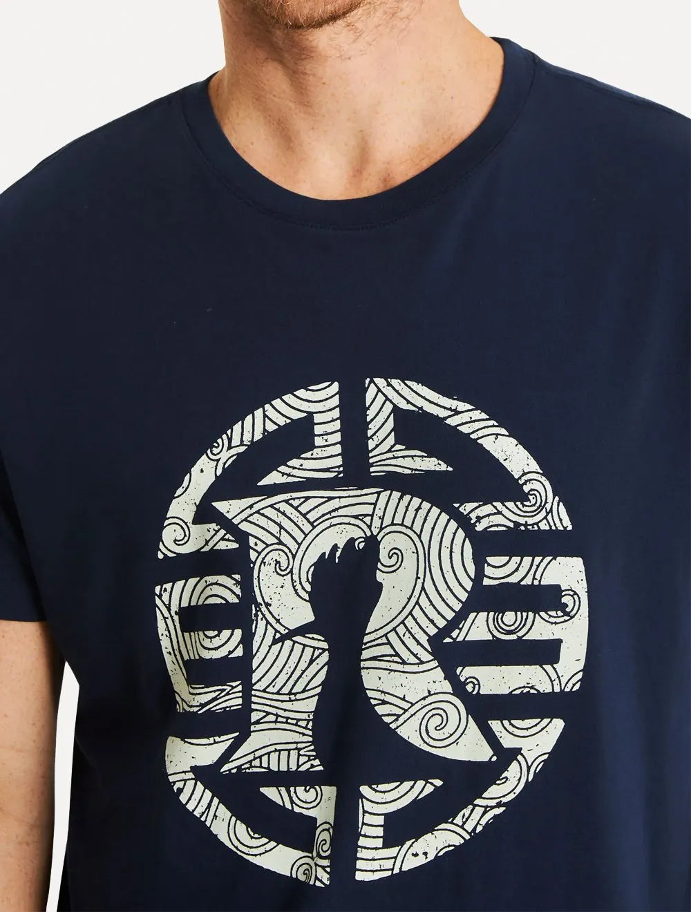 Camiseta Reserva Masculina Estampada R Mandarim Azul Marinho