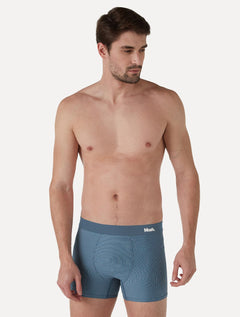 Cueca Mash Boxer Microfibra Risca de Giz Azul