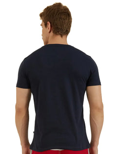 Camiseta Nautica Masculina N Logo Underline Azul Marinho