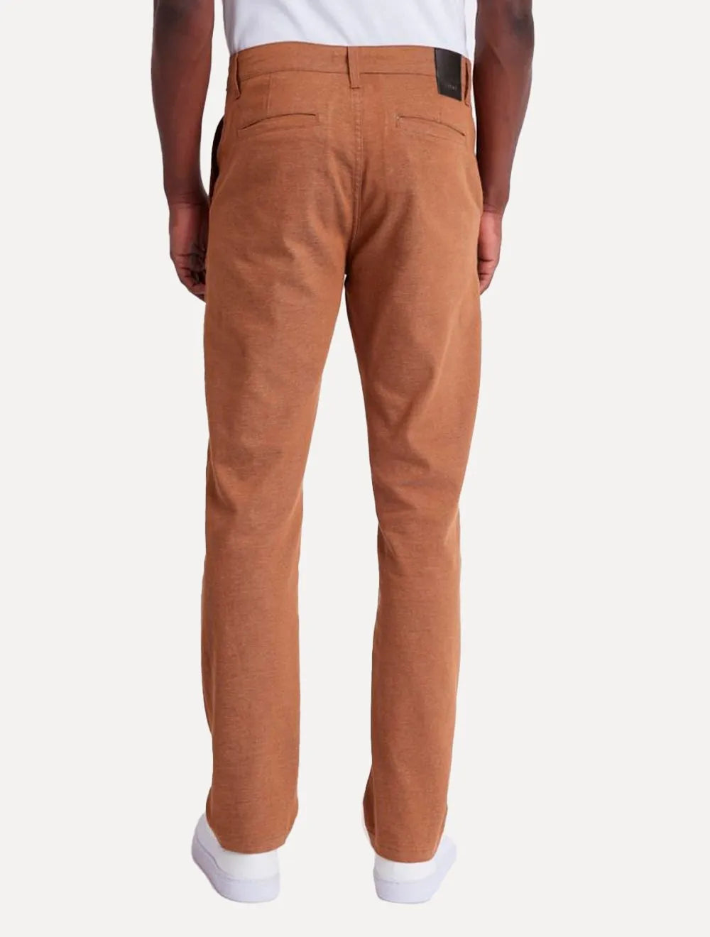 Calça Aramis Masculina Sarja Chino Slim Tinturada Cáqui