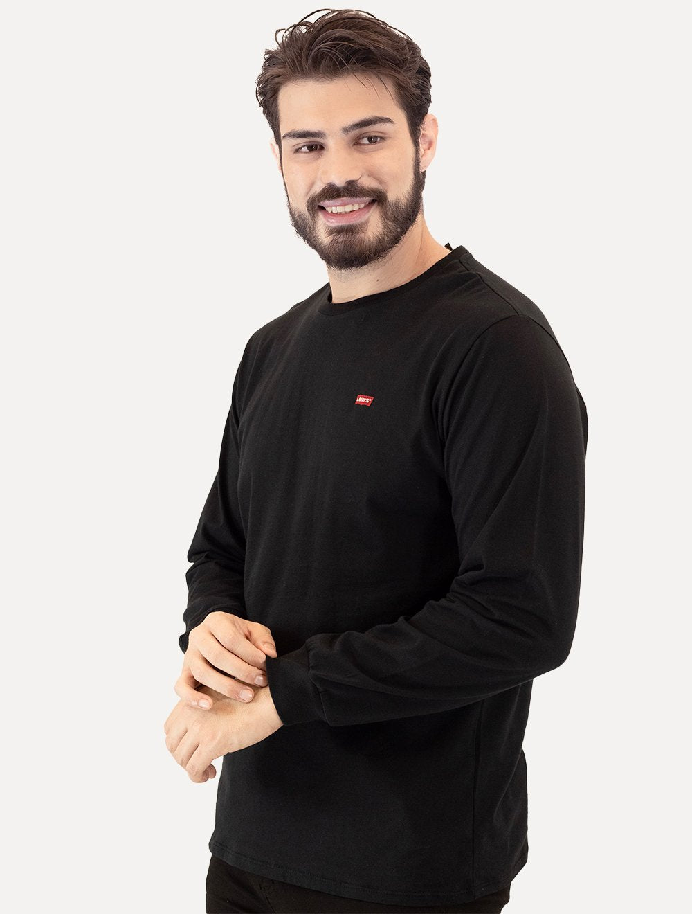 Blusa Levis Masculina Manga Longa Original Housemark Preta