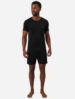 Pijama Calvin Klein Curto Bermuda Modal CK Logo Grande Preto