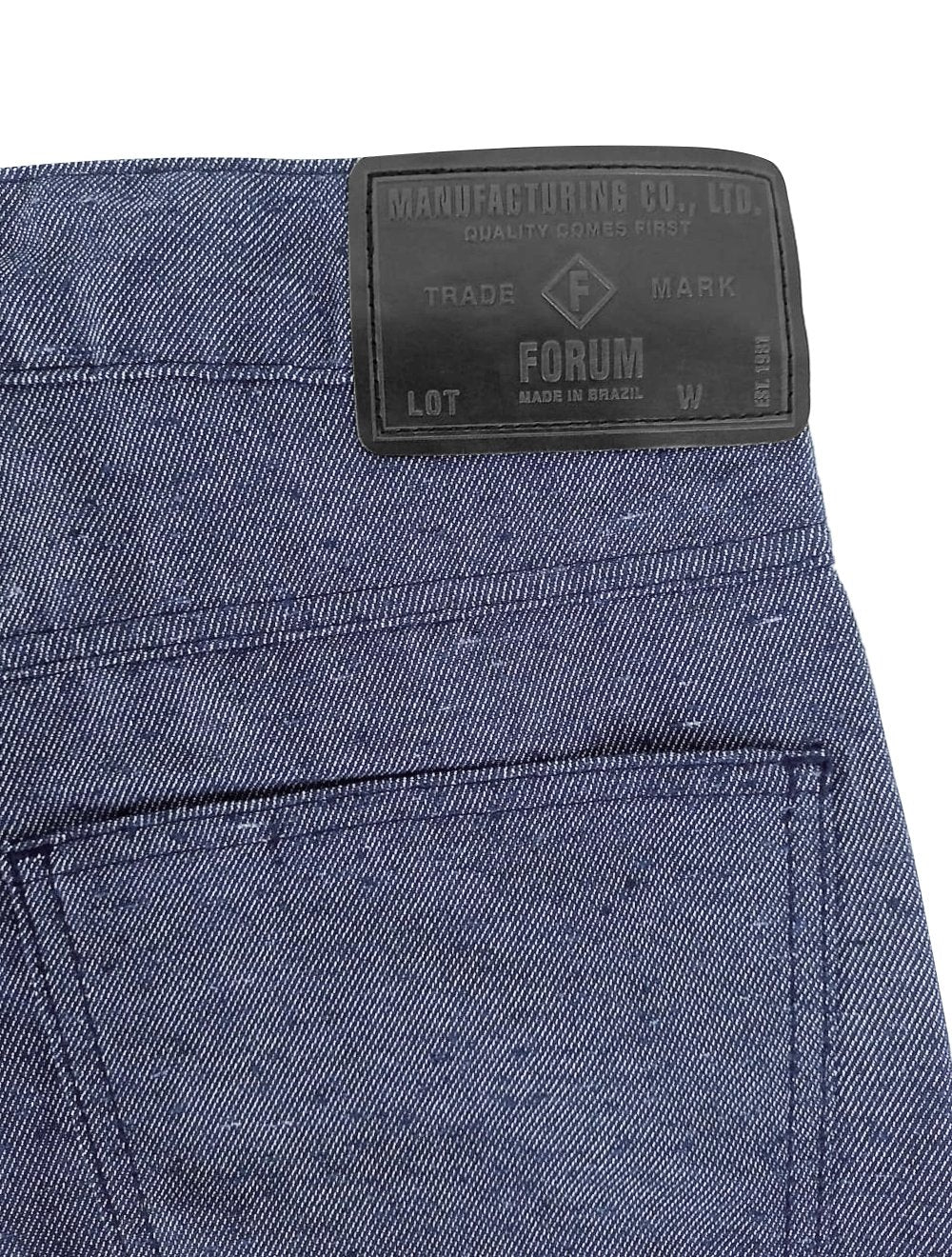 Calça Forum Masculina Sarja Alencar Botone Azul Escuro