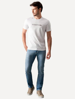 Calça Calvin Klein Jeans Masculina Slim 5 Pockets Azul Médio