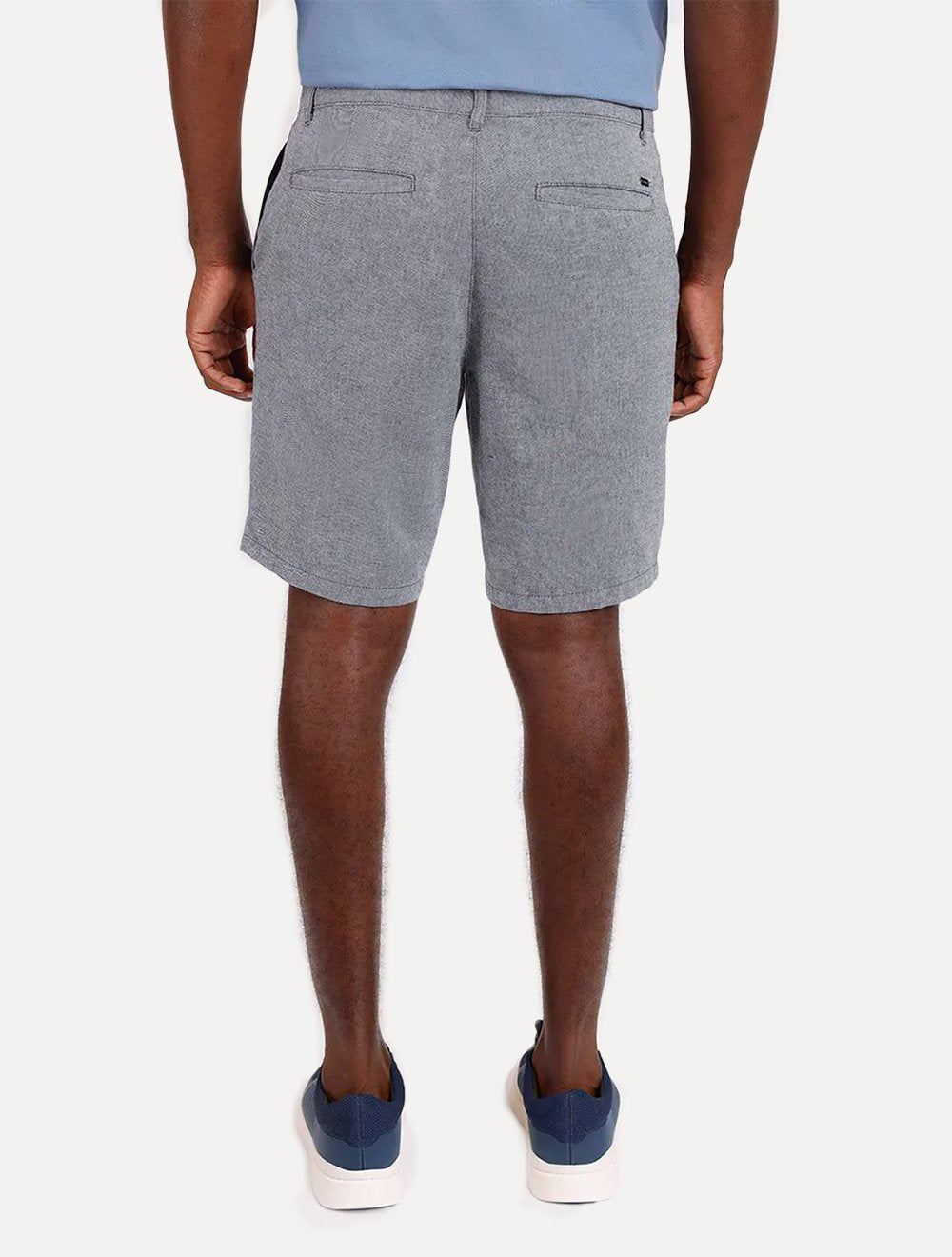 Bermuda Aramis Masculina Chino Cotton Cinza Escuro Mescla