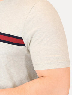 Camiseta Tommy Hilfiger Masculina Chest Insert Logo Areia Mescla